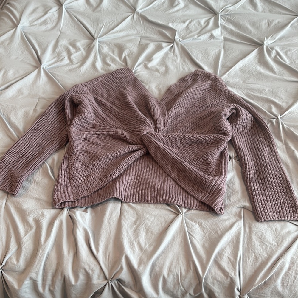 Purple Twist Knit Sweater Size Medium